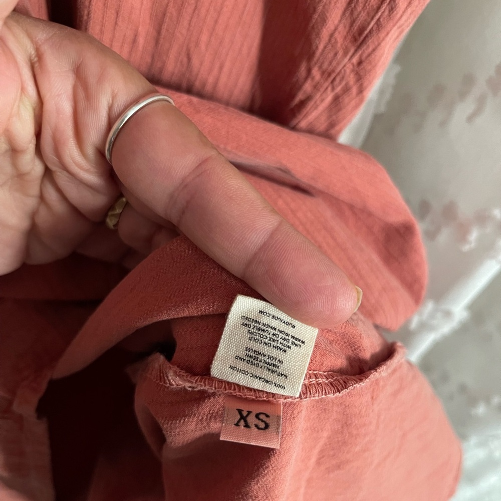 FSOT - Rudy Jude Rust Gather Dress 100% organic cotton - xs - Picture 17 of 17